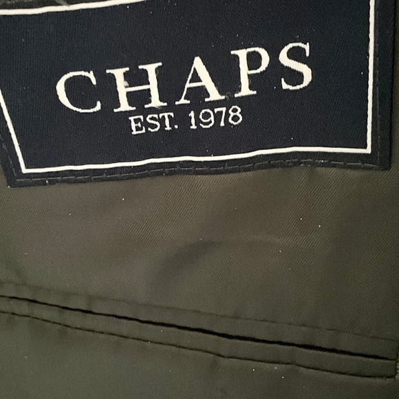 Chaps Men/Unisex Blazer Black Linen/Rayon blend 2 buttons Size 42S Oversized - Picture 10 of 11